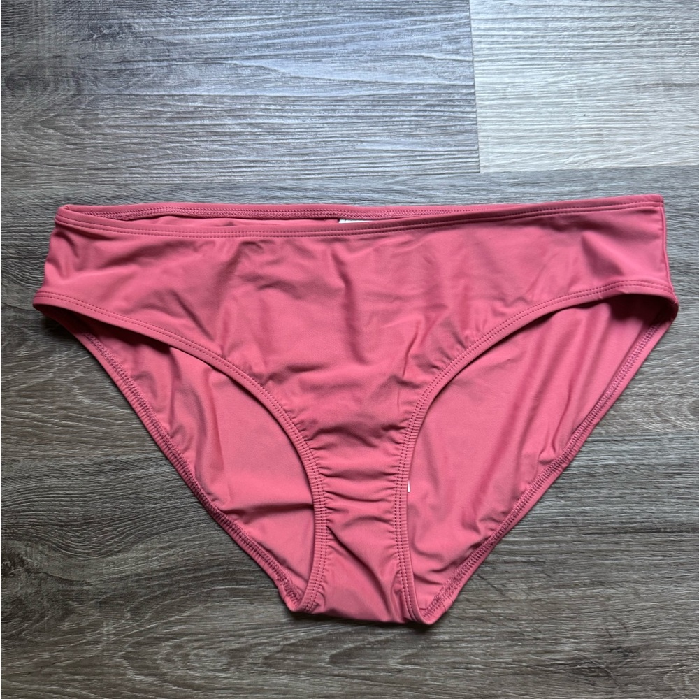 Andie Swim Bikini Bottom Brief Stretch Punch Pink XL NWT